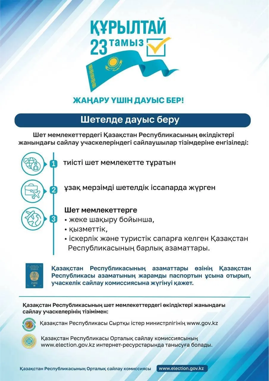 Шетелде дауыс беру