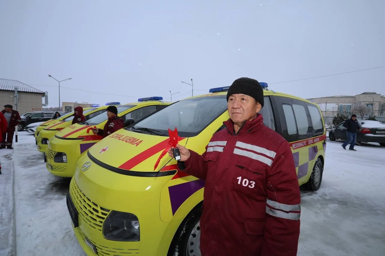 Жаңаөзендегі қалалық жедел жәрдем бөлімшесіне 5 жаңа автокөлік берілді
