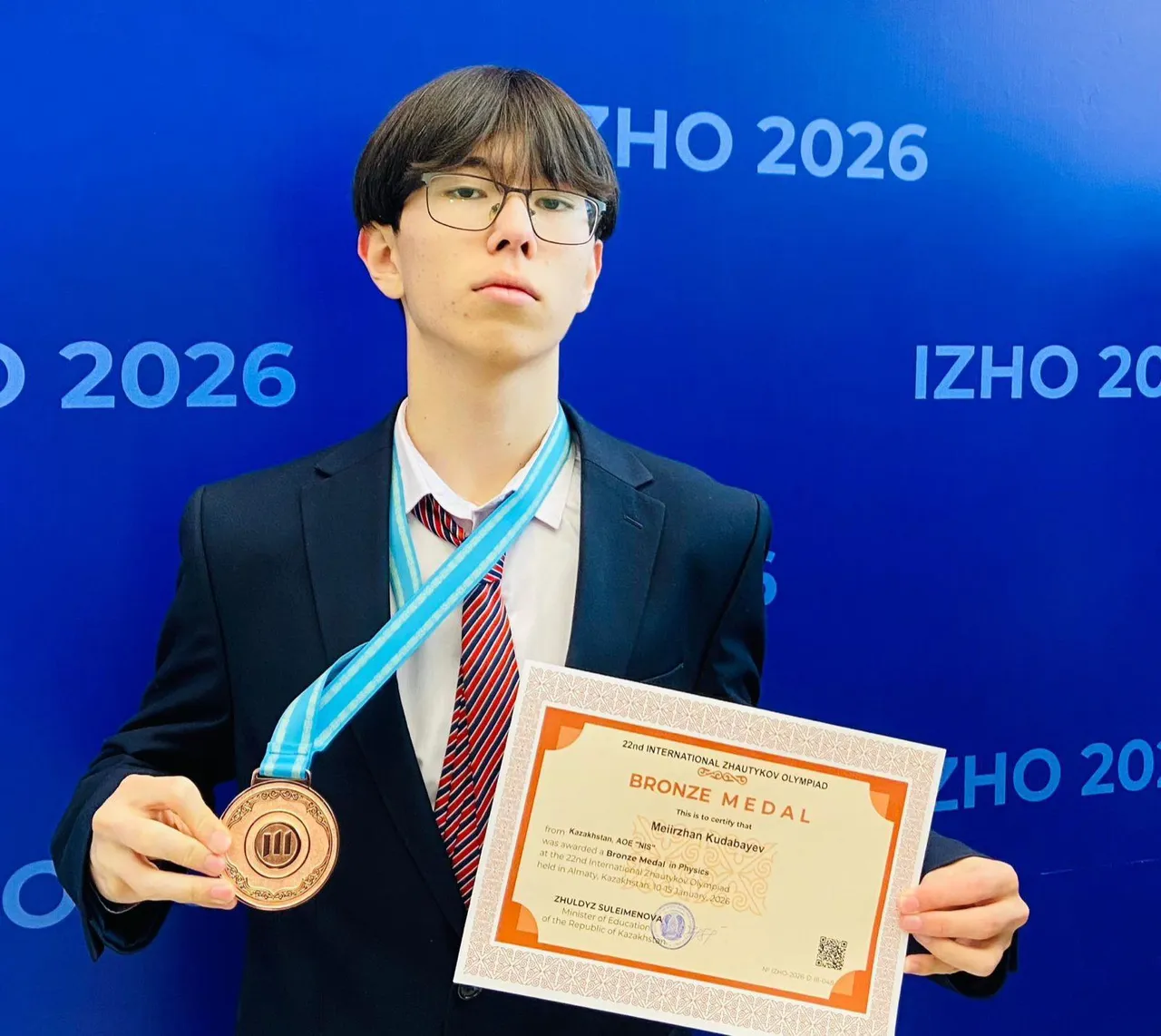 Ақтаулық оқушы халықаралық Жәутіков олимпиадасында қола жүлде иеленді