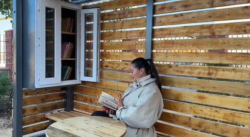 Қарақия ауданында ашық аспан астында кітапхана ашылды